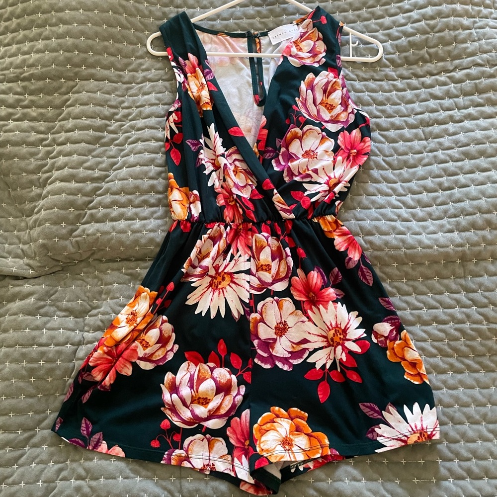 Floral V-Neck Women’s Short Romper